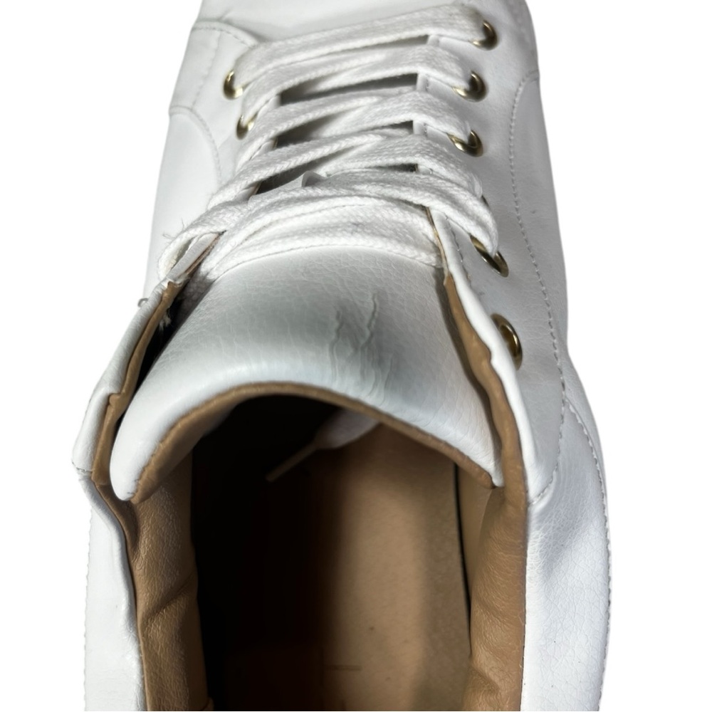 Loft  Lace Up Everyday White Leather Like Sneakers. - Picture 9 of 9